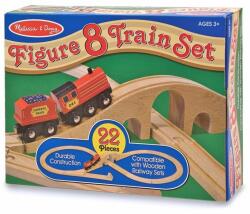 Melissa & Doug Tren lemn si Circuit 8 Melissa and Doug (MD0703) Trenulet