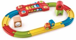 Hape Jucarie din lemn Hape - Sina de tren senzoriala 14 piese (E3822A) Trenulet