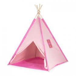 ECOTOYS Cort indian Teepee de joaca pentru copii, tip wigwam Ecotoys - Roz (EDI8194P) - kidostore