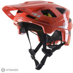Alpinestars Vector Tech MIPS enduro sisak élénkpiros/világosszürke/fényes (S)