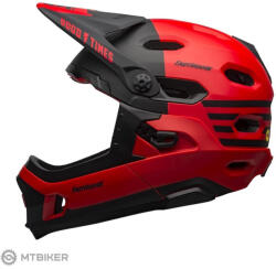 Bell Super DH MIPS Gömb alakú sisak, Mat/Glos Red/Black Fasthouse (M (55-59 cm))