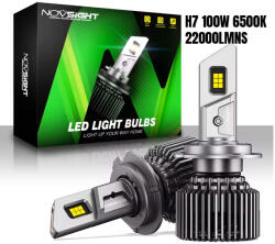 NOVSIGHT Lămpi Autoturismului H7 Canbus LED 6500K Alb rece 12-24V 100W 2buc A500-N76-H7 (A500-N76-H7)