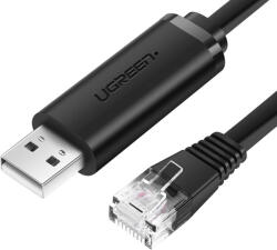 UGREEN CM204, USB - RJ45 konzolkábel hálózati eszközökhöz, 1, 5 m (fekete)