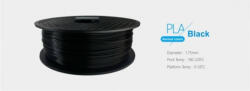 3D FILAMENT 1, 75mm PLA Fekete /1kg-os tekercs/ (3DFILAMENT175BK) - nyomtassotthon