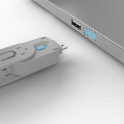 LINDY Dugó biztonsági, Port Blocker, USB A kulcs, kék 40622 (40622)