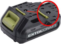 Extol tartalék akku RÉGEBBI TÍPUSÚ 12V Li-ion, 402400 töltőhöz, 2 SARU+1 TÜSKE; 1300mAh, töltési idő: 4, 5 óra