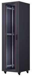 Formrack 16U Cosmoline 600x600 19" szabadon álló rack szekrény - RAL9005 fekete CSM-16U6060 (CSM-16U6060)