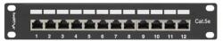 Lanberg PPF5-9012-B 10" 1U 12port Cat. 5e FTP árnyékolt fekete patch panel (PPF5-9012-B) - pcx