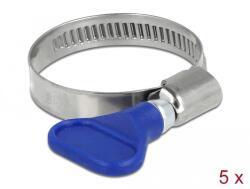 DeLock Tömlőbilincs pillangó fogantyúval rozsdamentes acél 400 SS 25 - 40 mm 5 db. kék