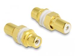 Delock Audio adapter RCA anya-anya installációhoz fehér gyűrűvel (64141) - pcx