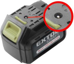 Extol tartalék akku RÉGEBBI TÍPUSÚ 402420 Li-ion töltőhöz, 2 SARU+1 TÜSKE; 16V, 1500mAh, töltési idő: 5, 5 óra