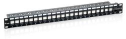Equip Keystone Patch Panel - 769124 (24 port, Cat6, 1U, árnyékolatlan, fekete) 769224 (769224)