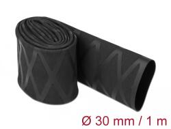 DeLock Zsugorcső X-mintás nem csúszós 1 m x 30 mm fekete (19596) - pcx