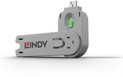 LINDY Dugó biztonsági, Port Blocker, USB A kulcs, zöld 40621 (40621)