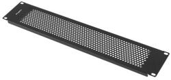 Lanberg AK-1412-B 19" 2U fekete fém hálós/perforált vakpanel (AK-1412-B)