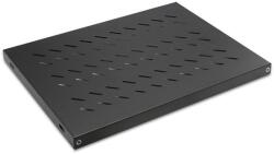 Lande LN-RAF-SBT-D600-BL-UNV 19" 370 mm mély 4 ponton rögzíthető fekete polc (LN-RAF-SBT-D600-BL-UNV) - pcx
