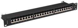 Lanberg PPS7-1024-B 19" 1U 24port Cat. 7 FTP árnyékolt fekete patch panel (PPS7-1024-B) - pcx