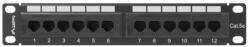 Lanberg Patch panel 12 port 1U 10" CAT. 5e fekete PPU5-9012-B (PPU5-9012-B)