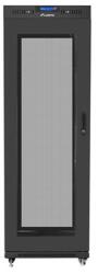 Lanberg 19" szabadon álló rack szekrény 37U/600X800 perforált ajtó, lapraszerelt, LCD kijelző, fekete V2 FF01-6837-23BL (FF01-6837-23BL)