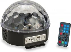 Soundsation CB-630B - 6*3 W-os LED új kristálygömb-lámpa BT-vel, MP3 lejátszóval és távirányítóval