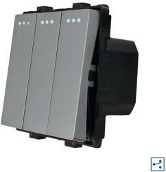 Luxion Modul Intrerupator Triplu Cap Scara Mecanic LUXION, Gri, LX-MP007GY (LX-MP007GY)