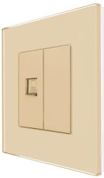 Luxion Priza Internet cu Rama din Sticla LUXION, Auriu, LX-MP025G-G (LX-MP025G-G)