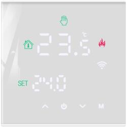Beok Controls Termostat Wi-Fi pentru incalzirea termica pe gaz BeOk TGW60-WIFI-WPB, Alb (TGW60W-WIFI-WPB)