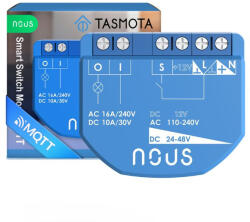 Nous B1T okos Wi-Fi-s 1 áramkörös mini kapcsolórelé modul (Tasmota firmware, Matter kompatibilis) (NOU-REL-B1T-1)
