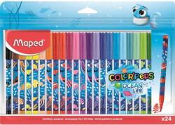 Maped Filctoll készlet, 2 mm, kimosható, MAPED "Color`Peps Ocean Life", 24 különböző szín (IMA845703) - papiruniverzum