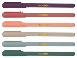 Kores Golyóstoll, 1, 0 mm, kupakos, háromszögletű, KORES "KOR-M Vintage", kék - 6db (IK37067) - papiruniverzum