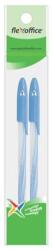 FlexOffice Golyóstoll, 0, 3 mm, 2 db/bliszter, kupakos, FLEXOFFICE "Candee", kék (FOGT027BLK) - papiruniverzum