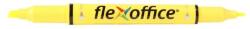 FlexOffice Szövegkiemelő, 1, 0/4, 0 mm, kétvégű, FLEXOFFICE "HL01", sárga (FOHL01S) - papiruniverzum