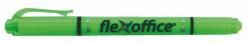 FlexOffice Szövegkiemelő, 1, 0/4, 0 mm, kétvégű, FLEXOFFICE "HL01", zöld (FOHL01Z) - papiruniverzum