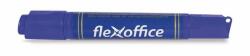 FlexOffice Alkoholos marker, 0, 8/6, 0 mm, kúpos/vágott, kétvégű, FLEXOFFICE "PM04", kék (FOPM04K) - papiruniverzum