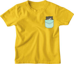  Zsebminta Leskelődő Cica - Gyerek Póló (gyepolo487)