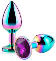 Guilty Toys Metal Anal Plug, Small, Multicolor, Dark Purple Crystal