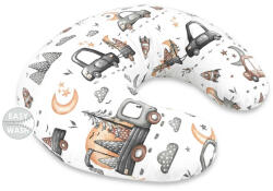 MimiNu Perna pentru alaptat, MimiNu, Cu husa detasabila, 155 cm, Cars Grey (6426972025300)