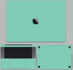 MacBook Pro 13" ( 2022, M2 ) - Fényes tiffany blue hátlap fólia