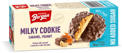 Bergen Milky Cookie karamellás mogyorós keksz HCN - 100g - kamraellato