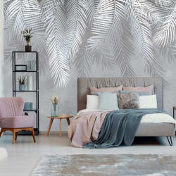 Consalnet Szürke pálmalevél mintás fotótapéta 312x219cm