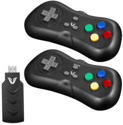 VOLKANO VX Gaming 2.4GHz HDMI Játék állomás Kontrollerekkel és 638 beépített játékkal - Fekete (VX-162-BK)