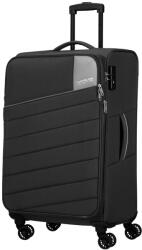 Samsonite POWERTRIP négykerekű, bővíthető fekete közepes bőrönd