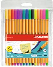 STABILO Point 88 neon 15db-os vegyes színű tűfilc készlet (8815-1) - bestbyte