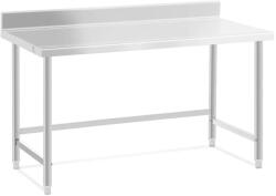 Royal Catering Rozsdamentes acél munkaasztal - ECO - 150 x 70 cm - 93 kg - hátsó perem - Royal Catering (RCAT-150/70-SPS)