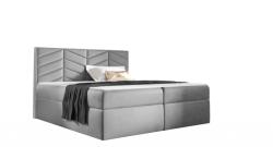 Miló Bútor St6 boxspring ágy, világosszürke (140 cm) - mindigbutor