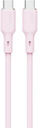 AUKEY CB-SCC102 USB-C-USB-C kábel, 100W, 1, 8m (rózsaszín) (CB-SCC102 Pink) - scom