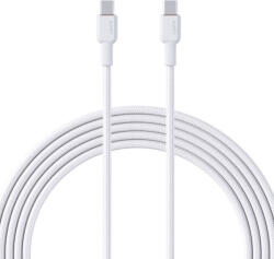 AUKEY CB-NCC2 USB-C-USB-C kábel, 60W, 1, 8m (fehér) (CB-NCC2 White) - scom