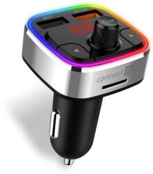 CONNECT IT CarRGB vezeték nélküli FM transzmitter, 2xUSB+MicroSD, EZÜST (CCC-9090-SL)