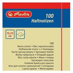 Herlitz Bloc notite adezive 75 mm x 75 mm 100 file galben Herlitz HZ0790287 (0790287)