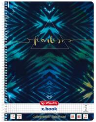 Herlitz Caiet A4 cu spira simpla, 80 file, mix patratele, New Batik Fearless, Herlitz HZ50044153